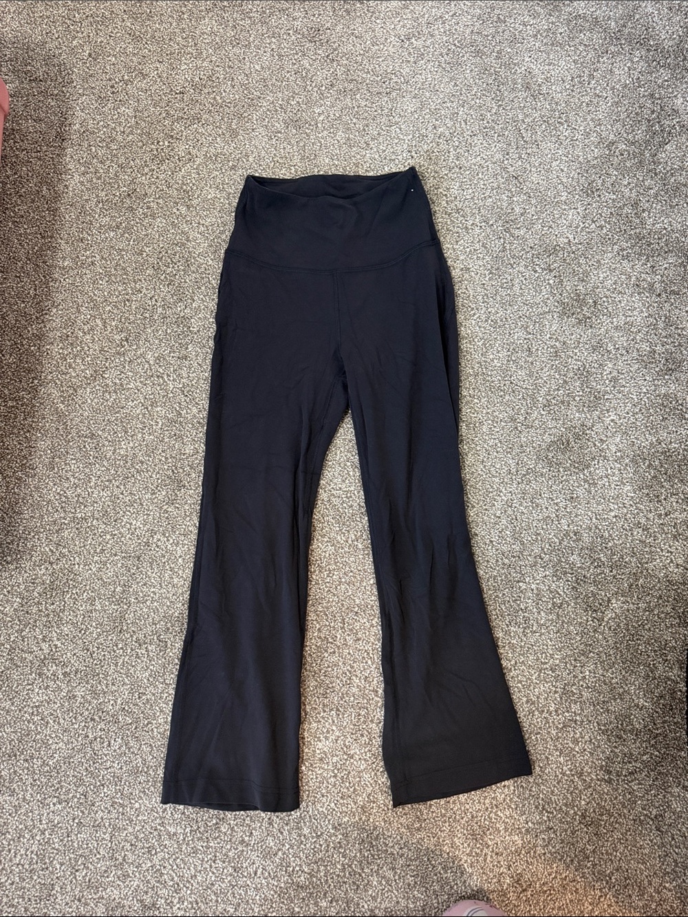 lululemon athletica Womens Black Flare Capri Leggings